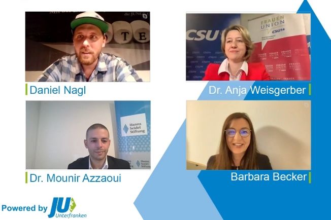 Teilnehmer der Diskussionsrunde der JU Unterfranken zur Zusammenarbeit mit Marokko